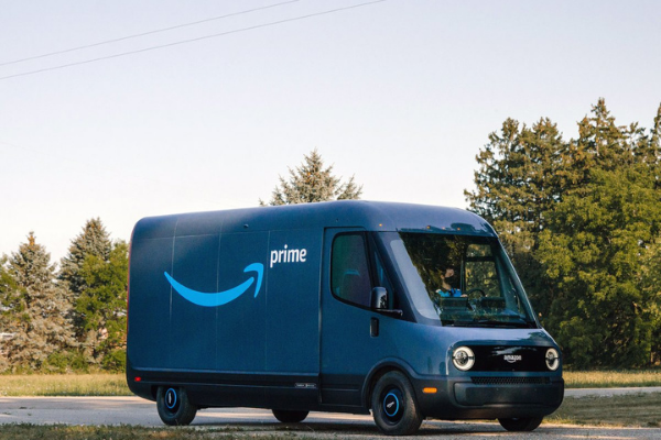 Amazon first custom electric delivery vehicle