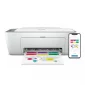 Hp Deskjet 2720 all-in-one printer front view with mobile phone