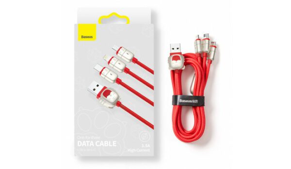 (CASX010009) Year Of The Tiger 3in1 USB - / USB Typ C / Micro USB Cable Red - Lance Trend