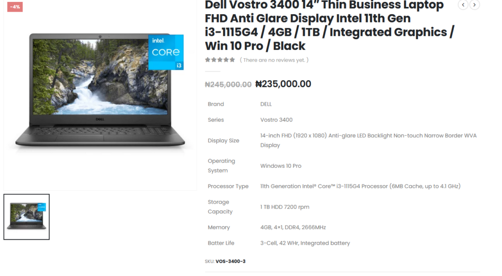 best dell laptops in Nigeria