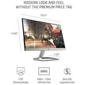 HP 22f Fhd Monitor 21.5" Full Hd 1080p Ips Display - 60 Hz And Amd Freesync (2xn58as) 