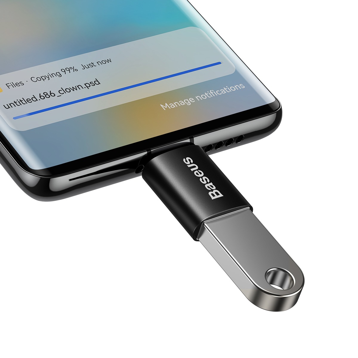 Adattatore USB 3.1 OTG Tipo C Baseus Mini Ingenuity Blu