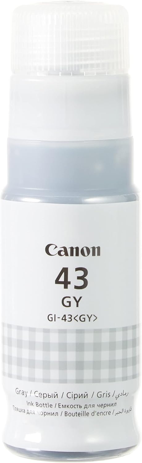 CANON GI-43 GY – Bottiglia Inchiostro Grigio Originale – Per Stampanti MegaTank – SUPL